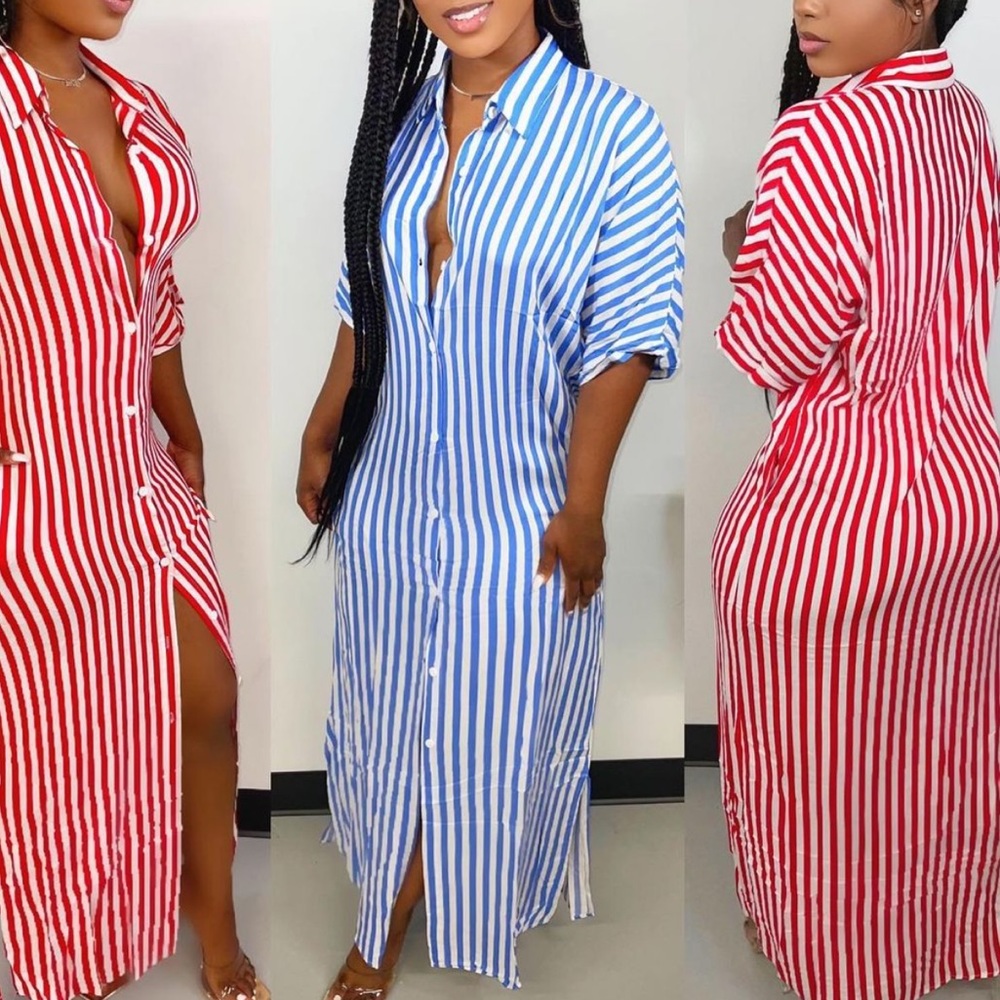 Stripped BLUE Maxi dress
